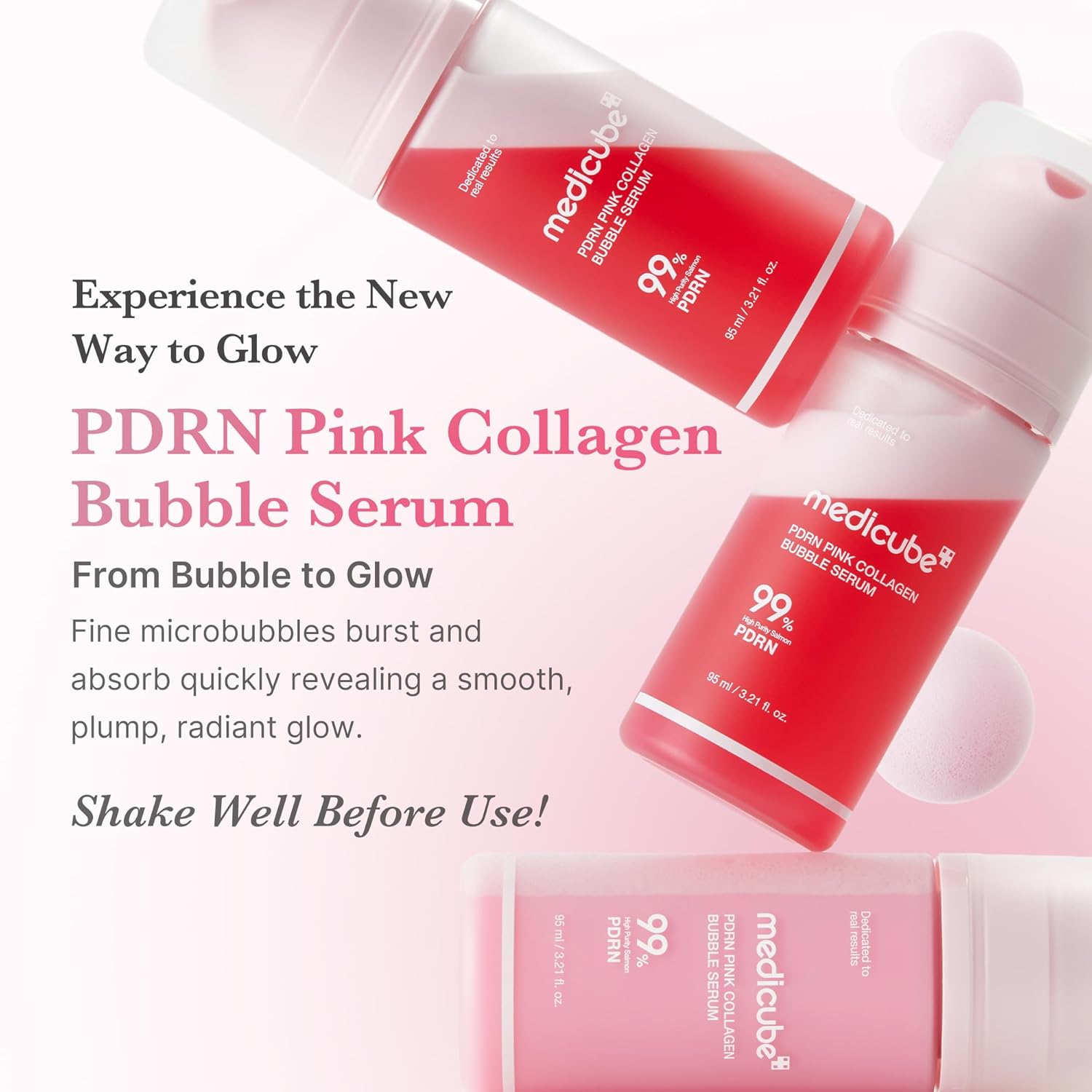 Medicube PDRN Pink Collagen Bubble Serum - Image 6