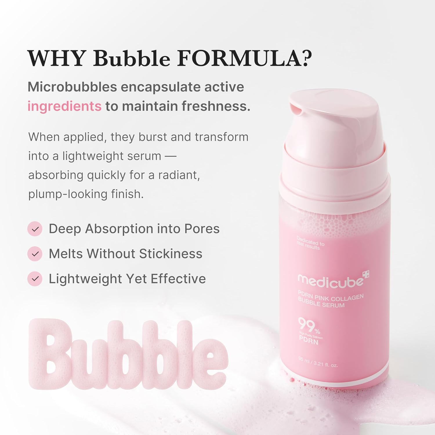 Medicube PDRN Pink Collagen Bubble Serum - Image 2