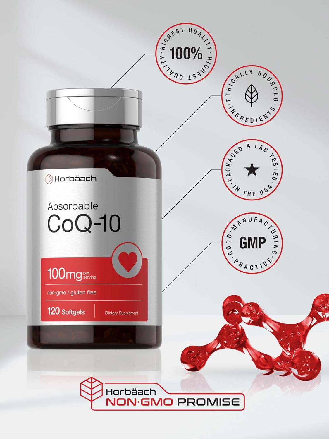 Horbäach CoQ10 100 mg - Image 3