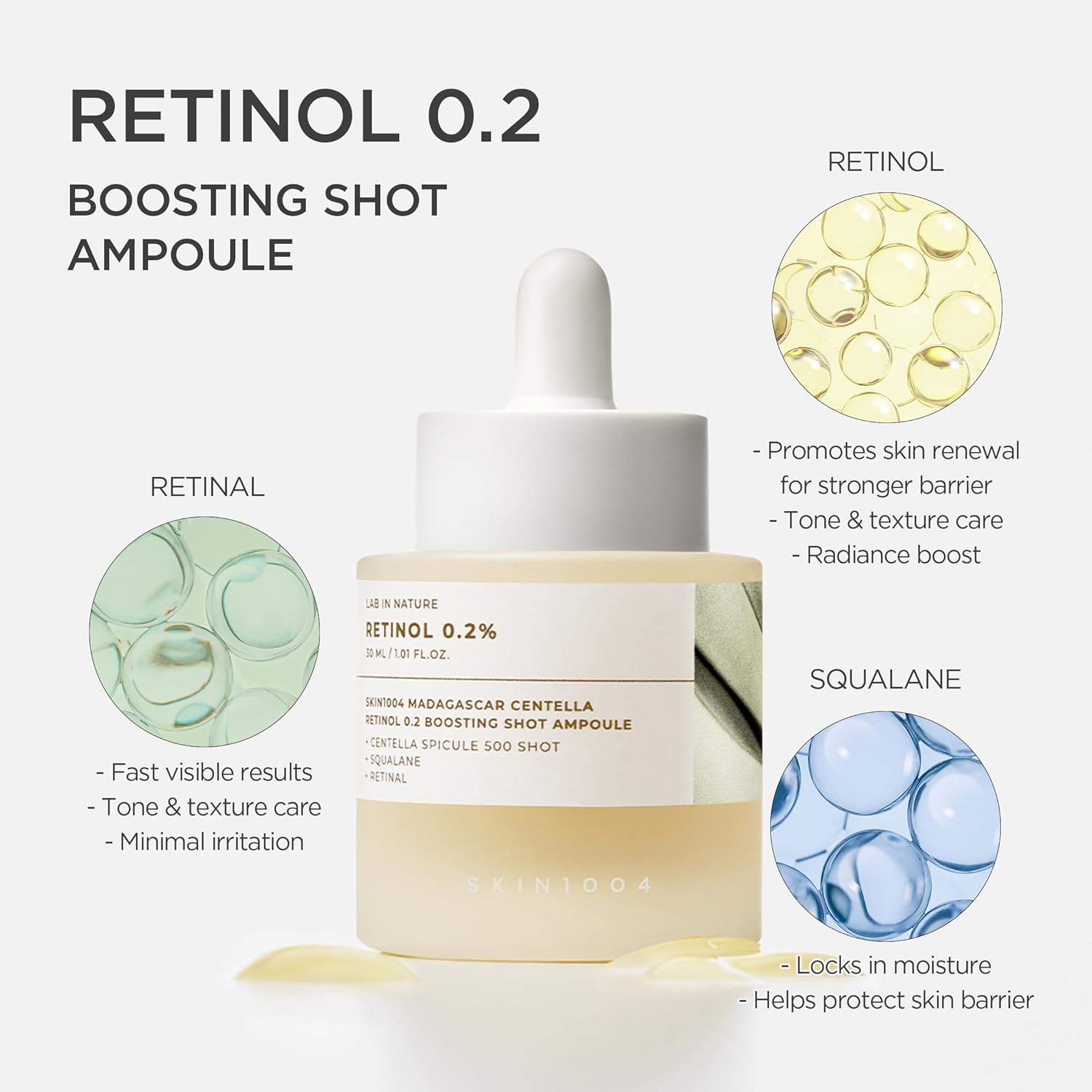 Skin1004 Madagascar Centella Retinol 0.2 Boosting Shot Ampoule - Image 5