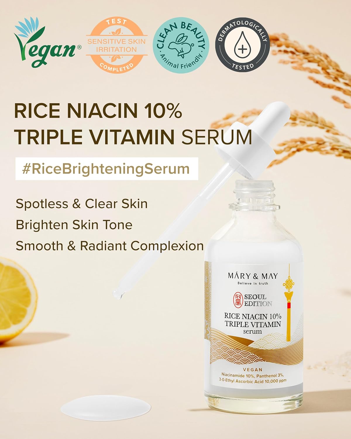 Mary&May Rice Niacin 10% Triple Vitamin Serum - Imagen 5