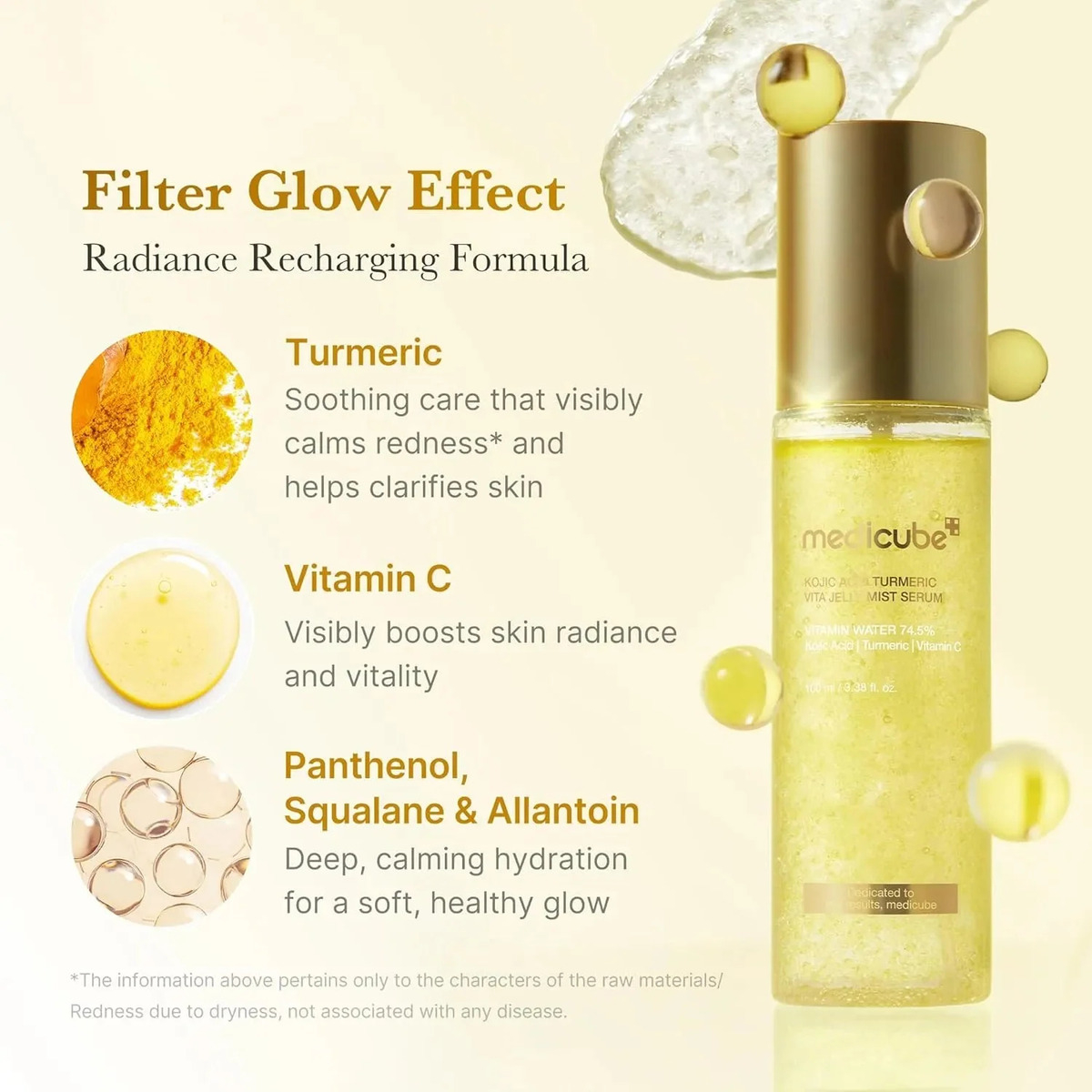 Medicube Kojic Acid Turmeric Vitamin Gold Jelly Mist Serum Todo Tipo De Piel Día/noche - Image 2