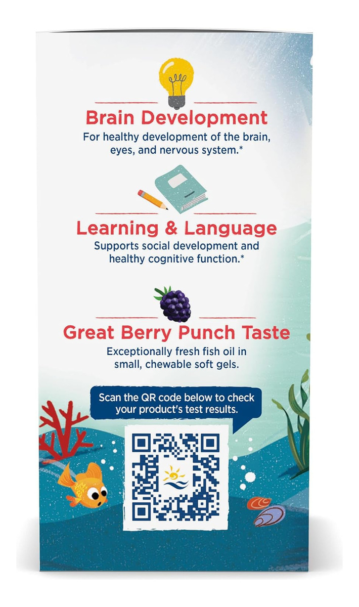 Omega 3 Children's Dha Xtra, Nordic Naturals, 90 Geles Sabor Berry Punch Ponche De Frutos Rojos - Image 3