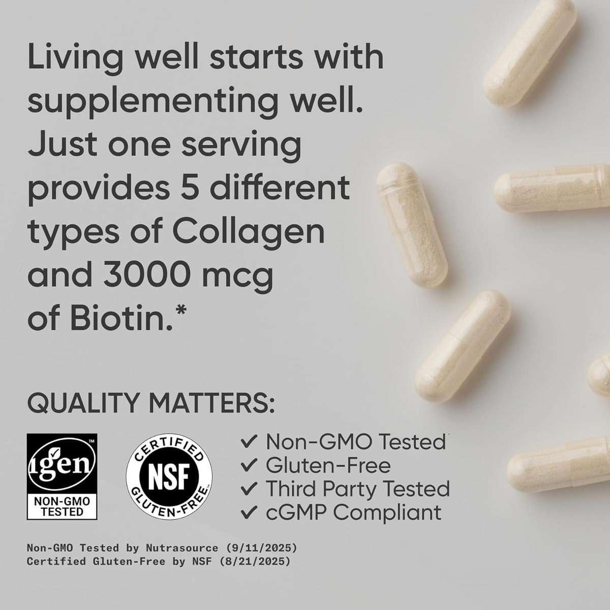 Sports Research Multi Collagen Con Biotina 90 Cápsulas - Image 3