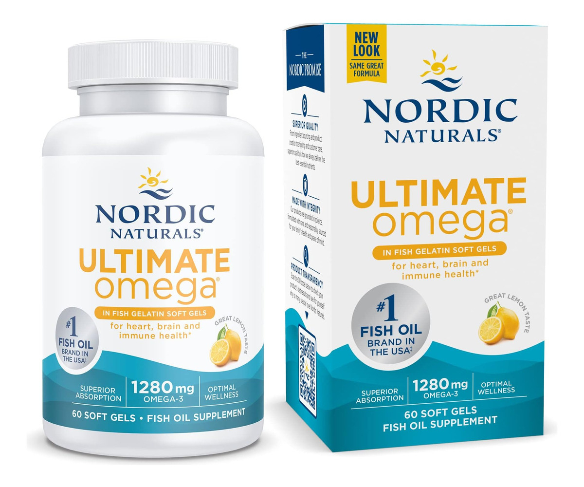 Nordic Naturals Ultimate Omega X60 | 1280 Mg Omega-3 Limón Natural