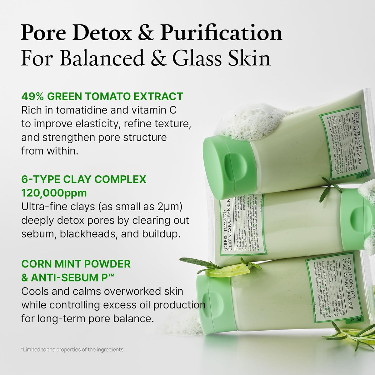 Limpieza Profunda 2 En 1 Fully Green Tomato Clay Mask Cleans - Image 6