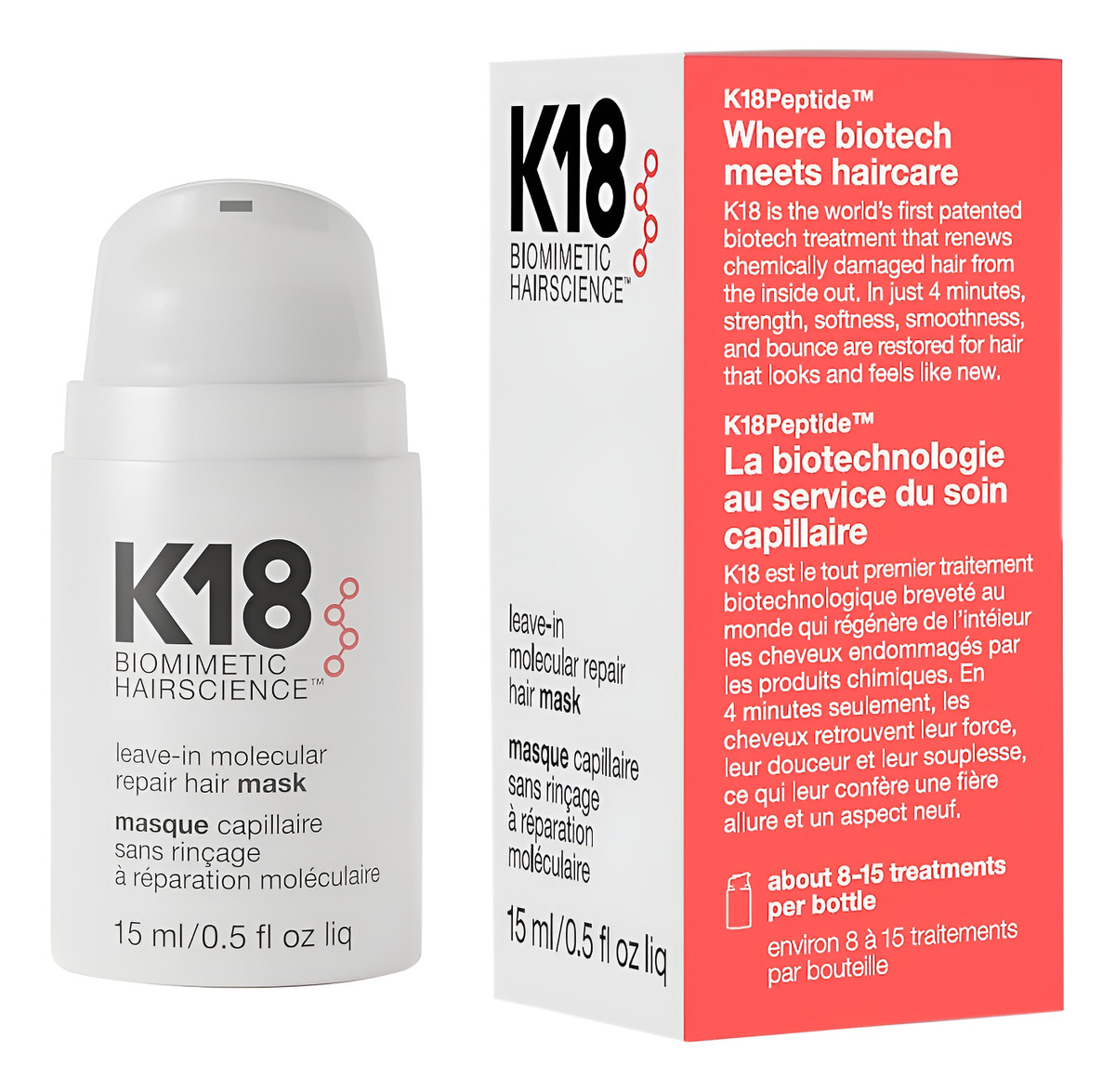 K18 Hair Máscara Restauradora 15ml