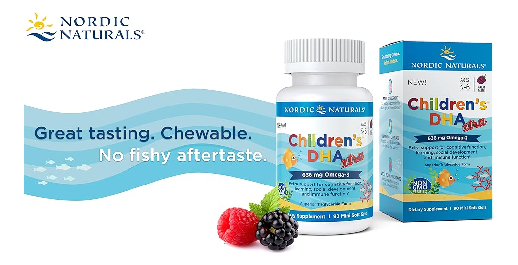 Omega 3 Children's Dha Xtra, Nordic Naturals, 90 Geles Sabor Berry Punch Ponche De Frutos Rojos - Image 6