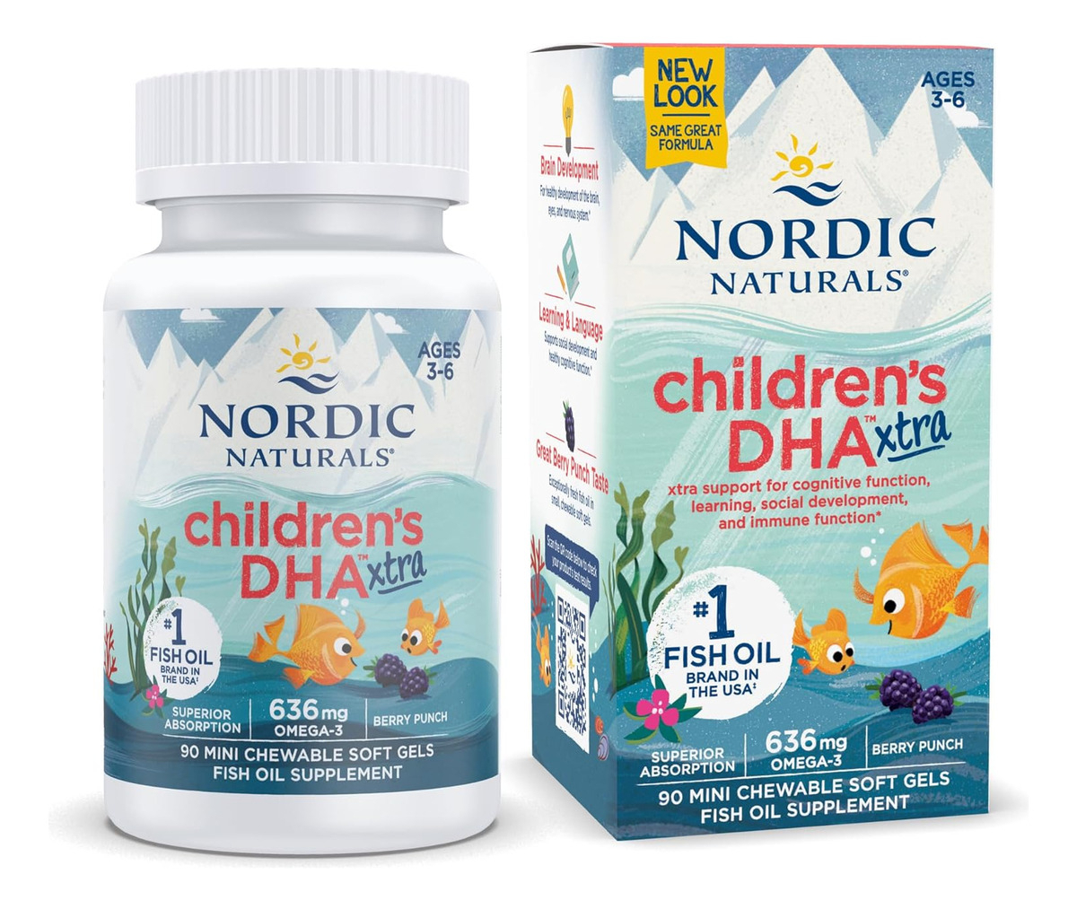 Omega 3 Children's Dha Xtra, Nordic Naturals, 90 Geles Sabor Berry Punch Ponche De Frutos Rojos