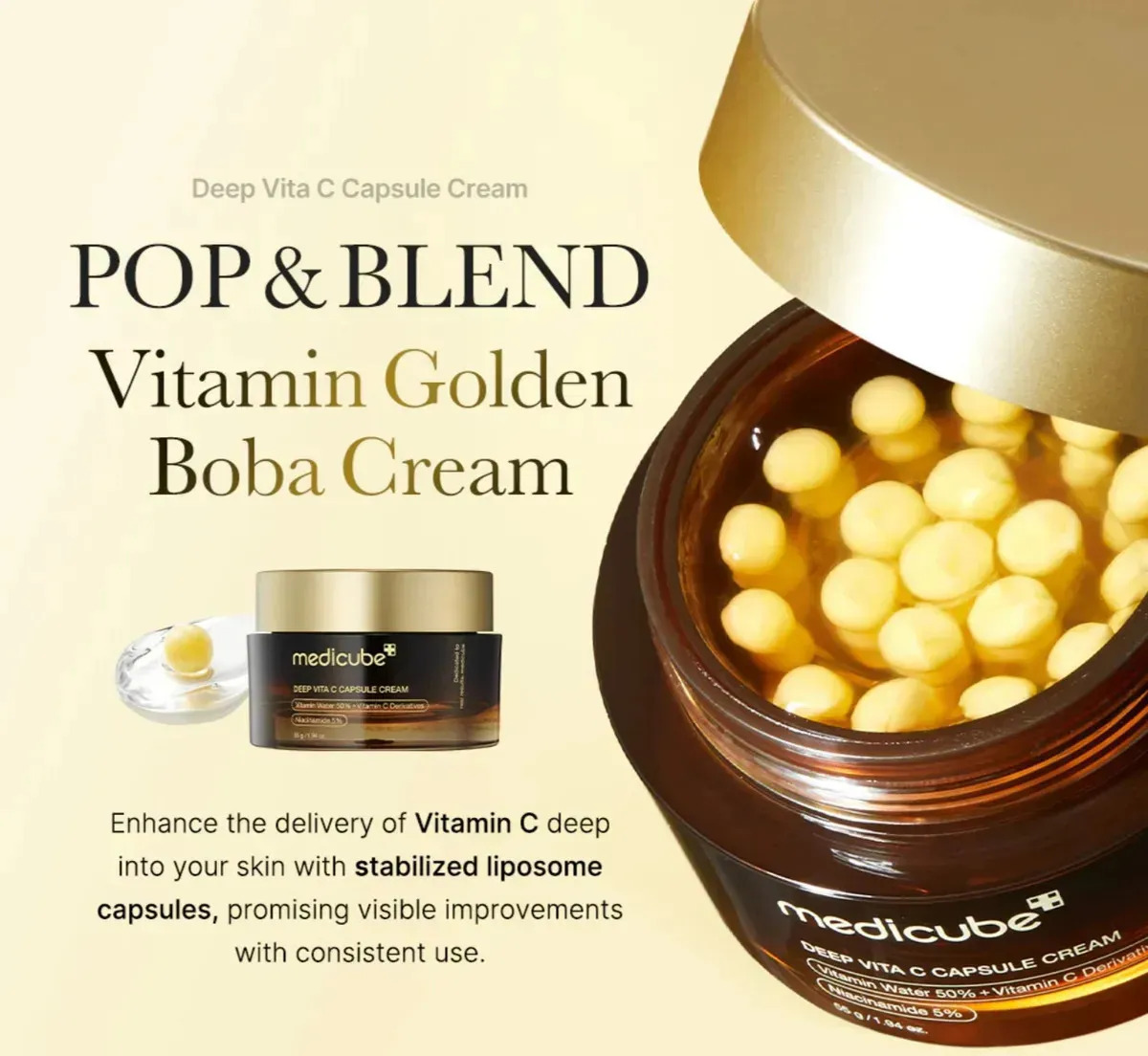 Hidratante Facial Medicube Deep Vitamina C Golden Capsule - Image 9