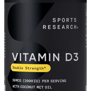 Vitamina D3 5000 Iu Sports Research 360 Cápsulas Blandas Sin Gluten Sin Sabor