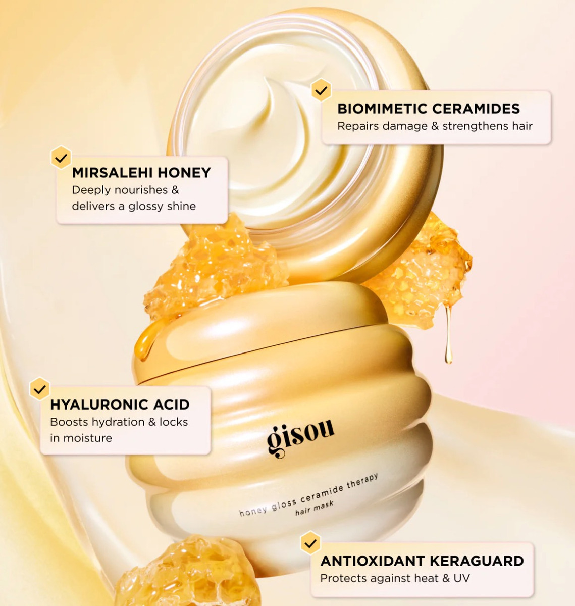 Gisou Honey Gloss Máscara Capilar Hidratante 230 Ml - Image 5