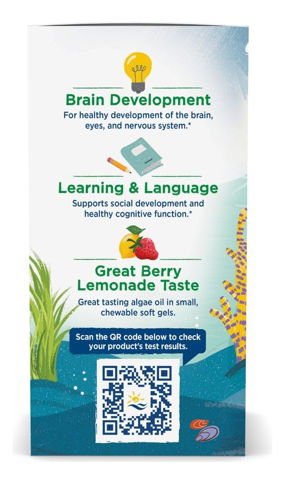 Nordic Naturals Dha Omega 3 Vegetariano Niños 120 Mini Cap Frutos Rojos - Image 3