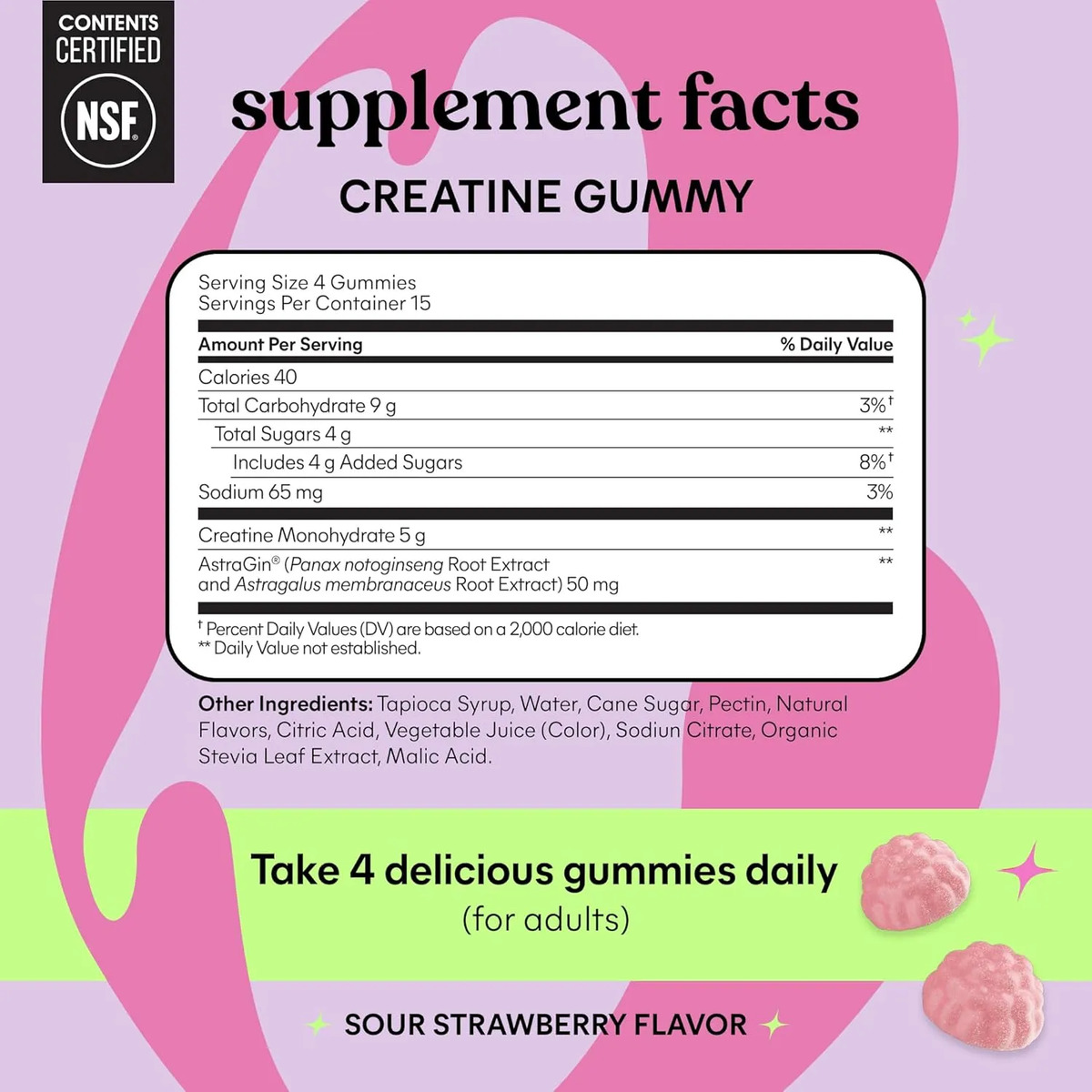 Lemme Creatine Gummies 5g Creatina Monohidratada 60 Gomitas - Image 2