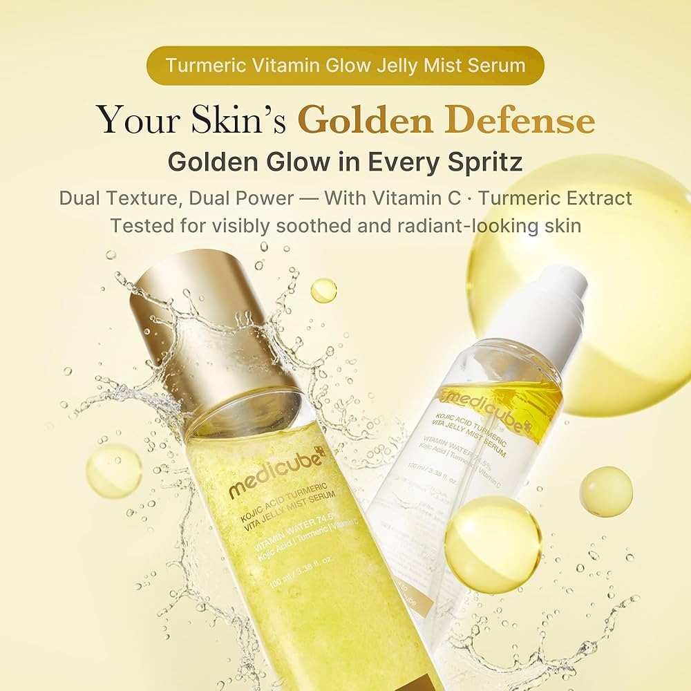 Medicube Kojic Acid Turmeric Vitamin Gold Jelly Mist Serum Todo Tipo De Piel Día/noche - Image 4