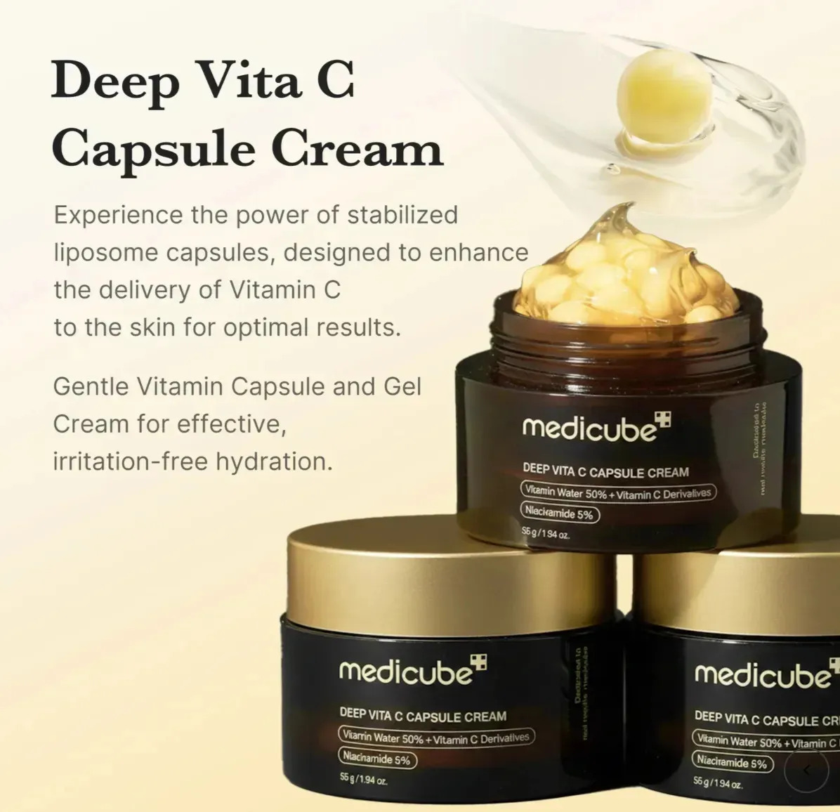 Hidratante Facial Medicube Deep Vitamina C Golden Capsule - Image 11