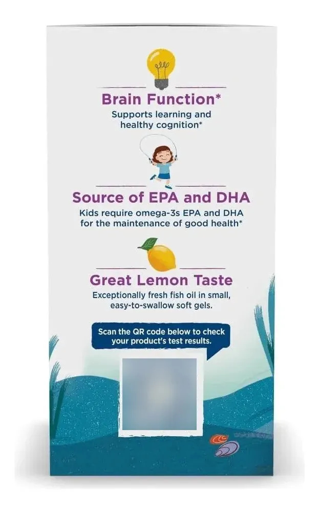 Aceite De Pescado Omega 3s Nordic Natural Niños X 180 Caps - Image 3