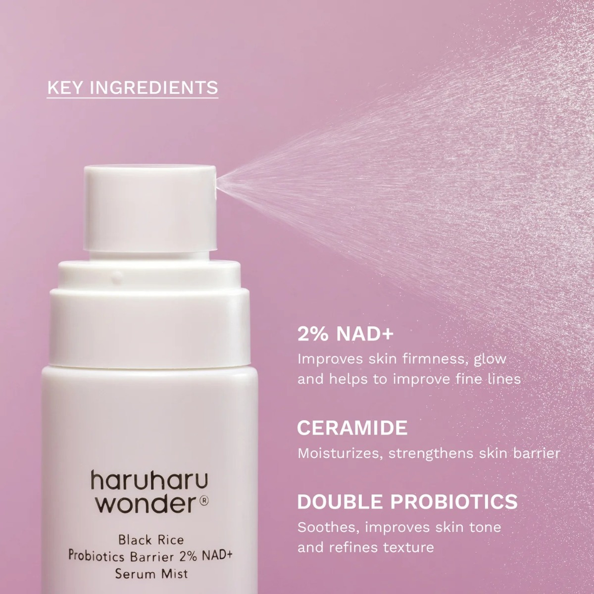Haruharu Black Rice Probiotics Barrier 2% Nad+ Serum Mist Todo Tipo De Piel Día/noche - Image 4