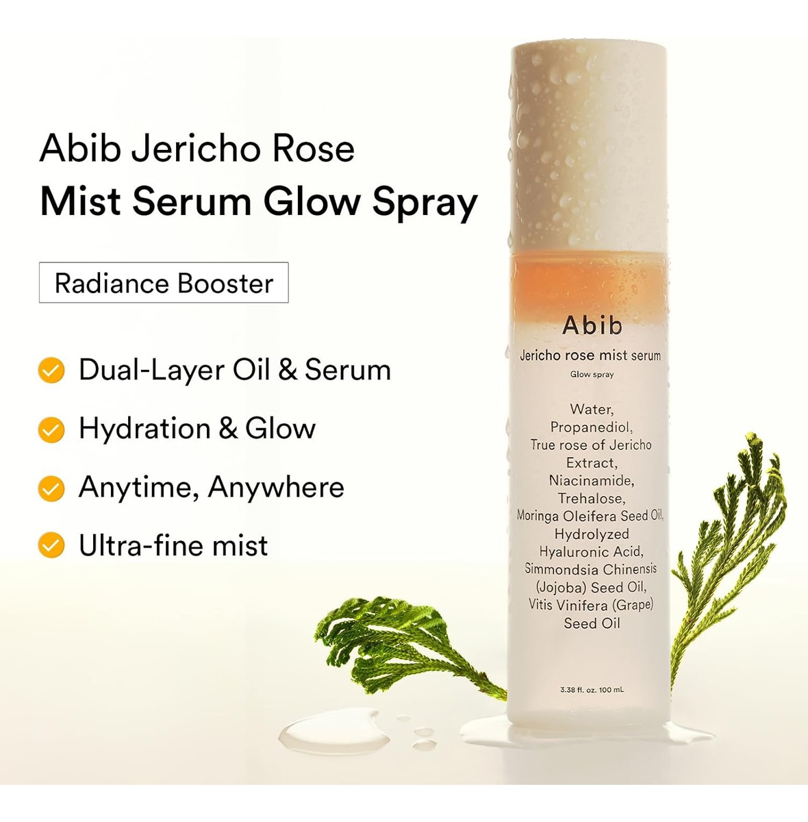 Abib Jericho Rose Mist Serum Hidratante Con Niacinamida 100ml Rostro Todo Tipo De Piel Día/noche - Image 3