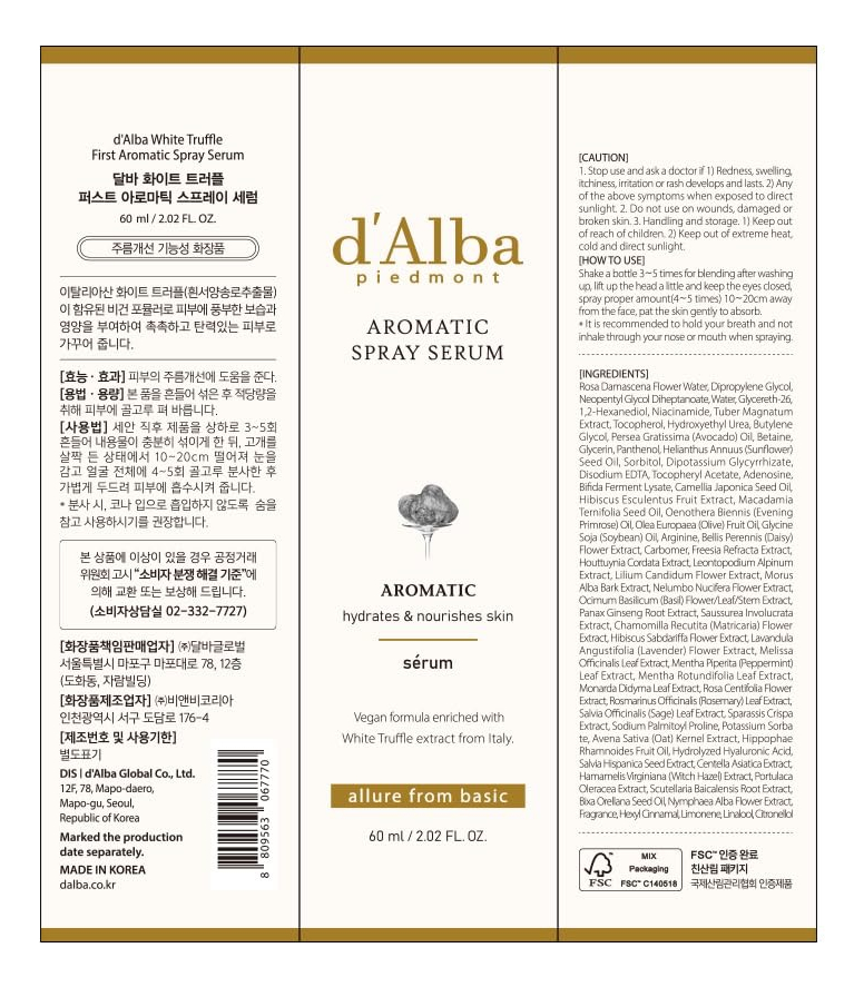 Dalba Aromatic Spray Serum- Trufa Blanca Agua De Rosas 60ml - Image 3
