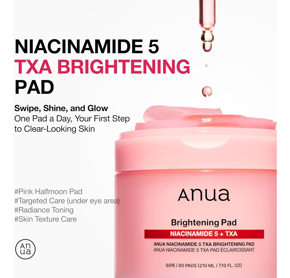 Anua Niacinamide 5 Txa Brightening Pad Almohadillas 60pads - Image 5