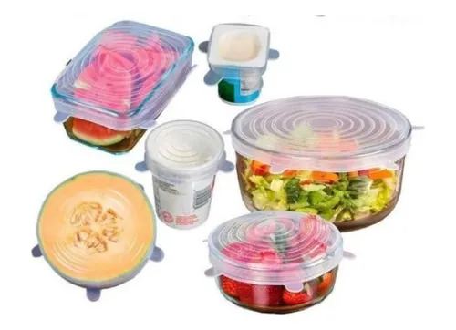 Kit De 6 Tapas Ajustables Silicona, Redondas, Reutilizables Lisa - Image 4