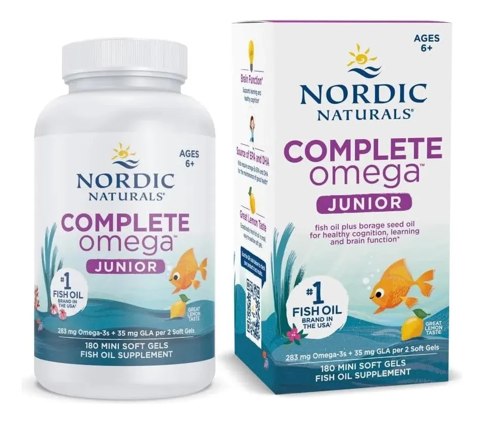 Aceite De Pescado Omega 3s Nordic Natural Niños X 180 Caps