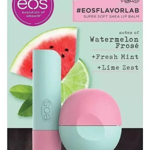 Eos, Kit Com 2 Lip Balm, Watermelon Frosé, Fresh Mint E Lime