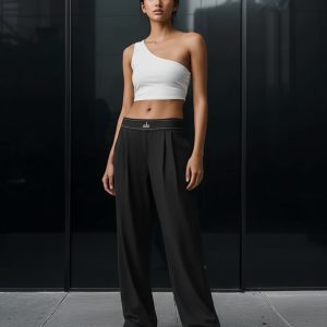 Alo Yoga Pantalon Suit Up Regular Tiro Medio Fit Holgado