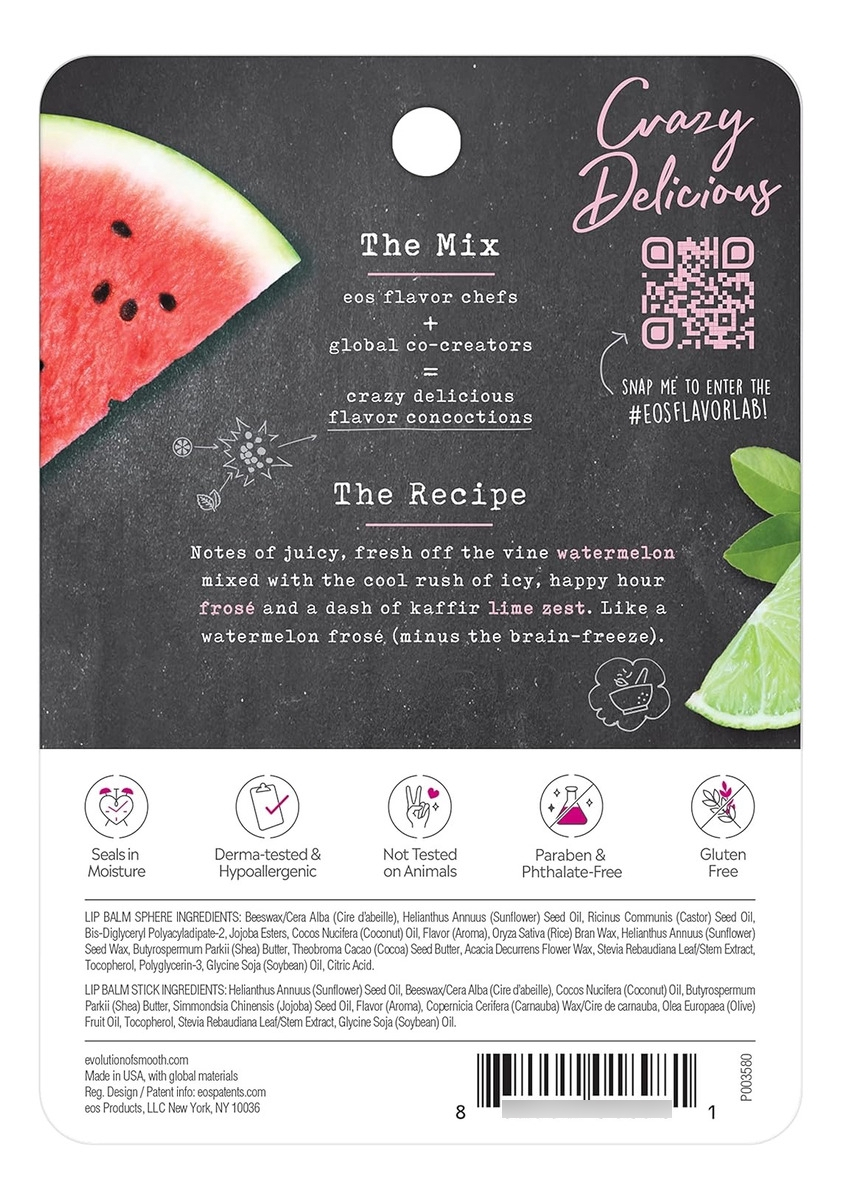 Eos, Kit Com 2 Lip Balm, Watermelon Frosé, Fresh Mint E Lime - Image 5
