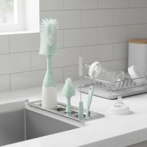 Cepillo Limpiador Biberones Momcozy Kit 360 Con Dispensador