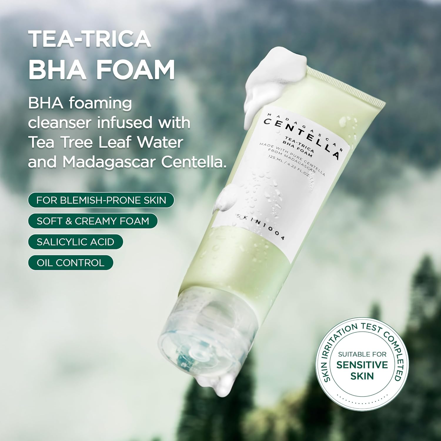 Skin1004 Madagascar Centella Tea-Trica BHA Foam - Imagen 6