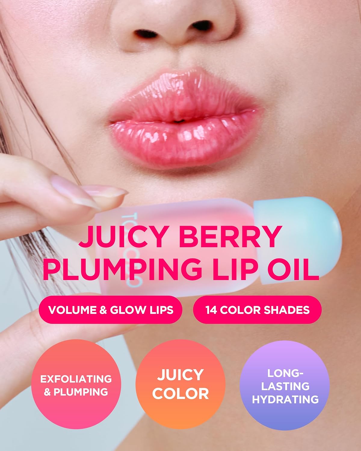 Tocobo Labial Juicy Berry Plumping Lip Oil 12 Cherry - Image 6