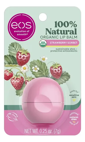 Eos Bálsamo Labial Orgánico 100% Natural Strawberry Sorbet 7g - Image 2