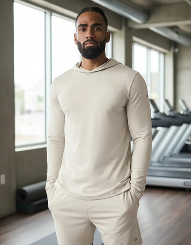 Alo Yoga Remera De Manga Larga Con Capucha Para Hombre Conqu
