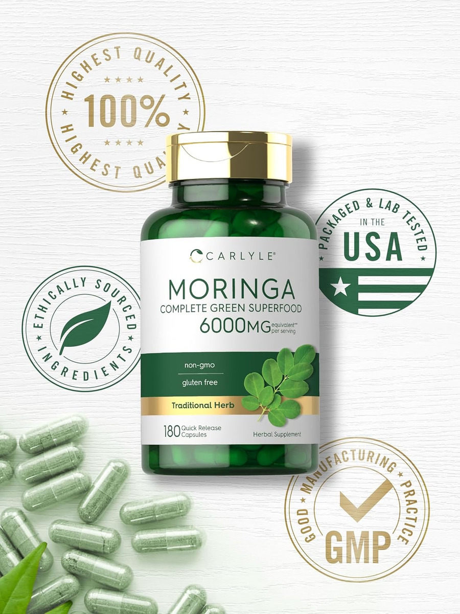 Carlyle Moringa Oleifera 6000mg 180 Capsulas - Image 6