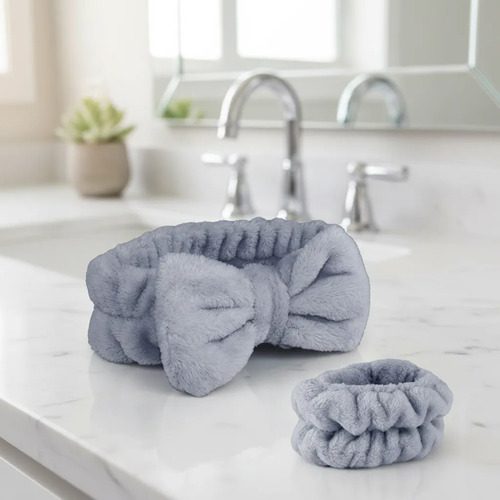 Kit Diadema De Pelo Y Muñequeras Para Skincare - Imagen 4