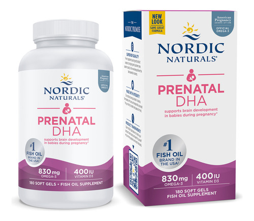 Nordic Naturals | Prenatal Dha | 830mg/400i.u | 180 Softge Sabor Sin Sabor - Image 3