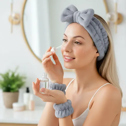 Kit Diadema De Pelo Y Muñequeras Para Skincare - Imagen 5