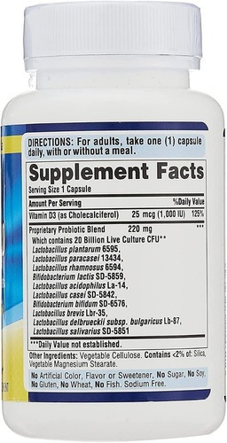 Probiótico 10 Con Vitamina D Para Ayudar A Apoyar La Salud Del Sistema Inmunológico*, 60 Unidades, Por Puritan's Pride Sin Sabor - Image 2
