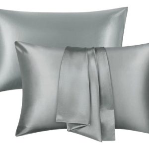 Juego De 2 Fundas De Almohada De Satén Tipo Seda 20x26