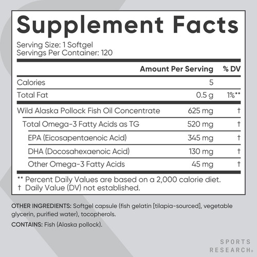 Sports Research Omega-3 - 120 Cápsulas - Image 4