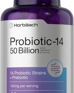 Horbäach Probiotic-14 50 Billion Salud Digestiva Avanzada