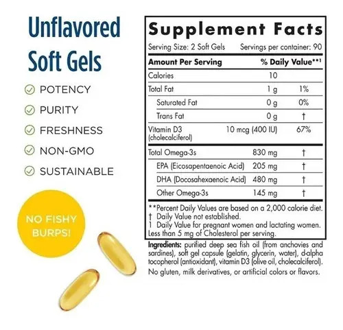 Nordic Naturals | Prenatal Dha | 830mg/400i.u | 180 Softge Sabor Sin Sabor - Image 2