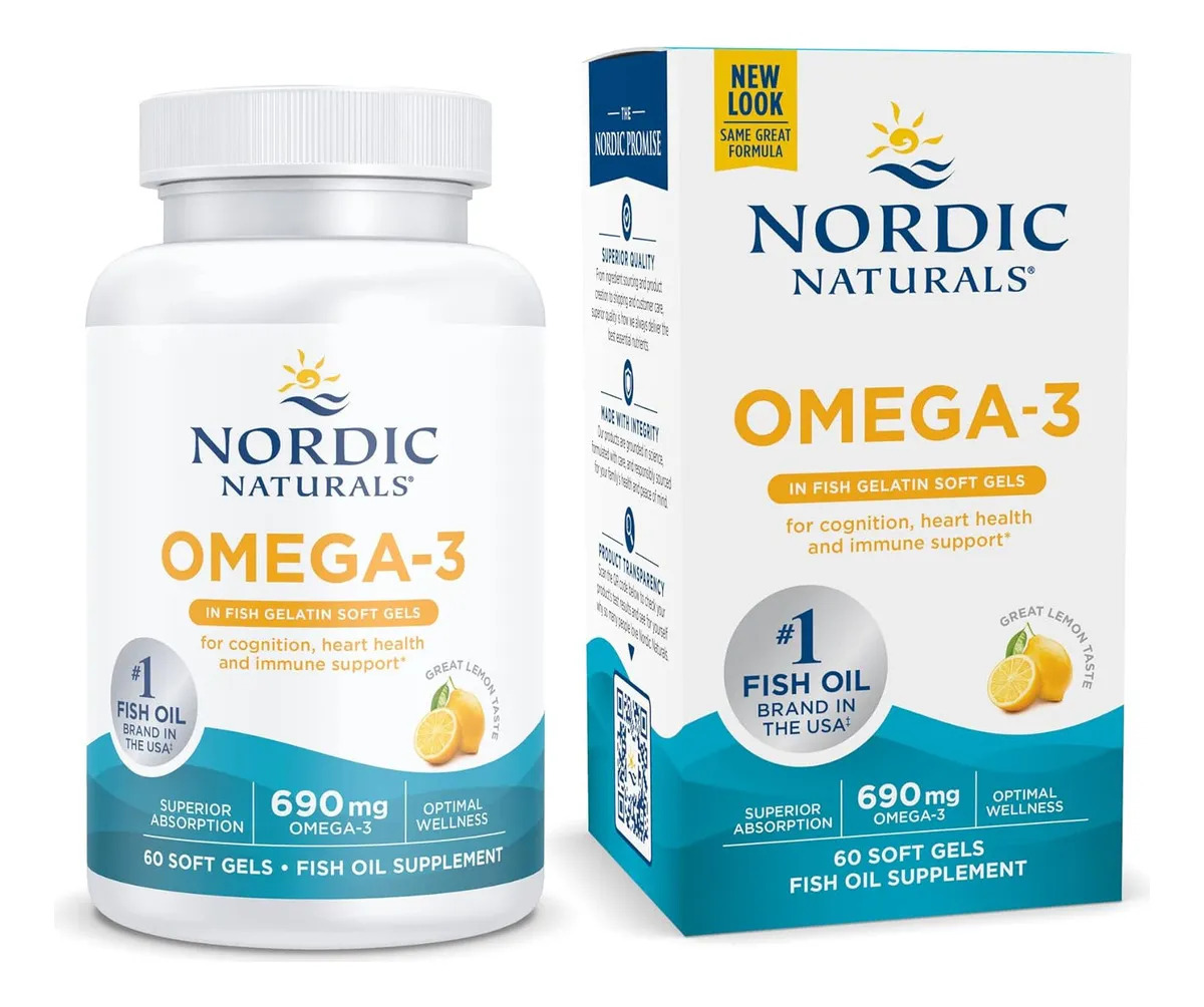 Nordic Naturals Omega-3 En Gelatina Pescado Limon X 60 Cap