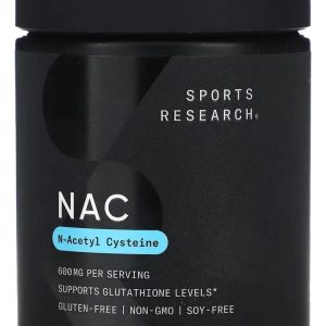 N-acetilcisteína Nac 600mg 90 Cápsulas Veganas Sports Research Sin Sabor