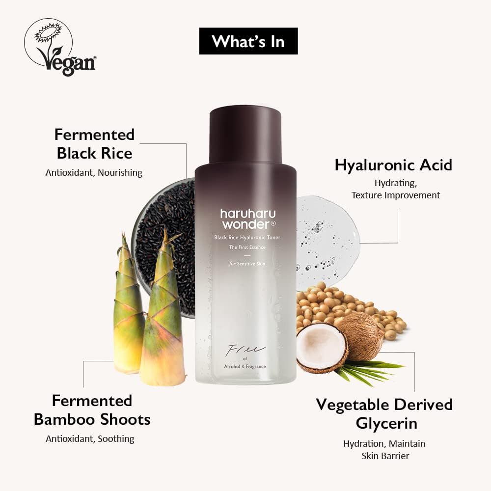 Haruharu Wonder Black Rice Hyaluronic Toner - 300ml - Imagen 4