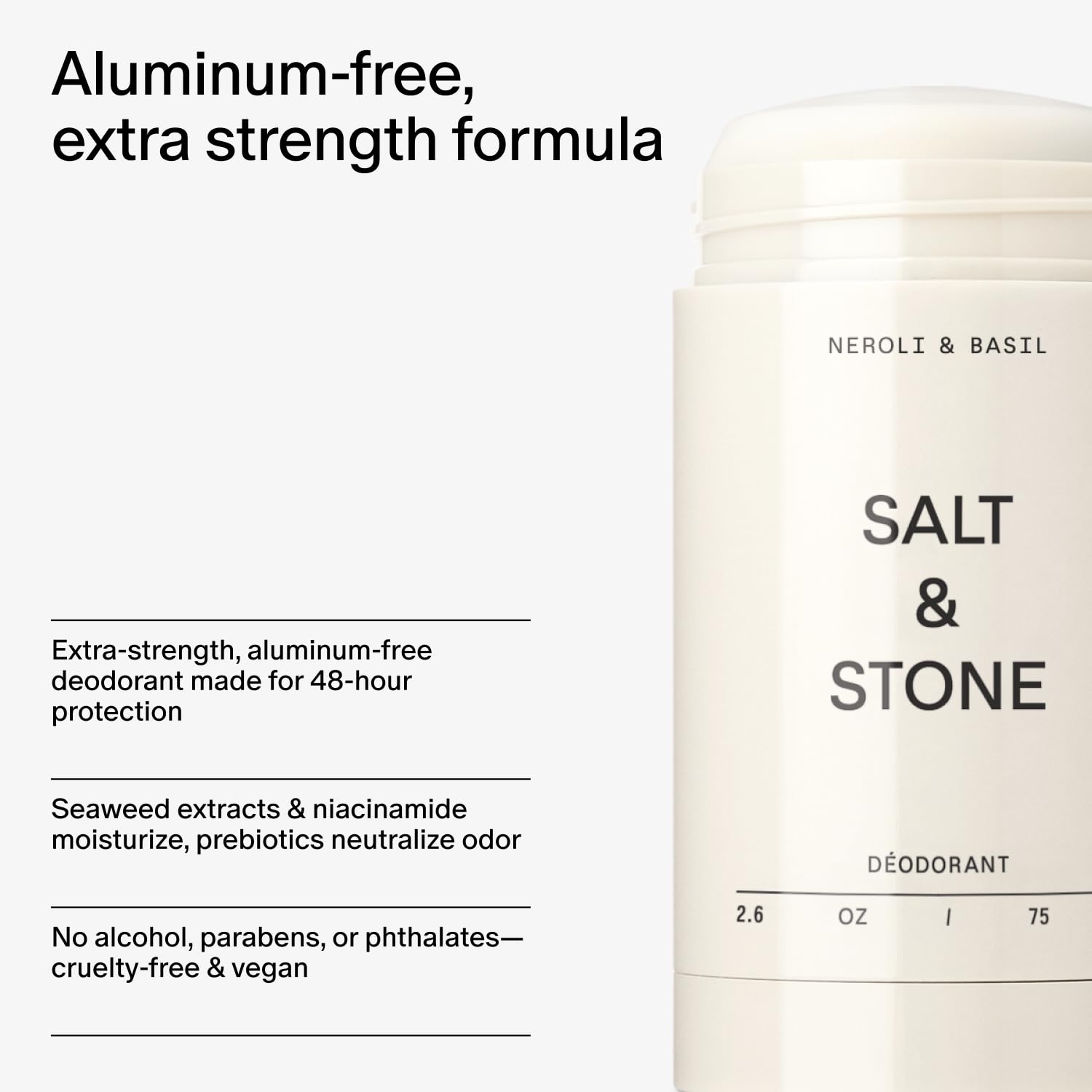 Salt&Stone Aluminum-Free Deodorant – Neroli & Basil - Imagen 2