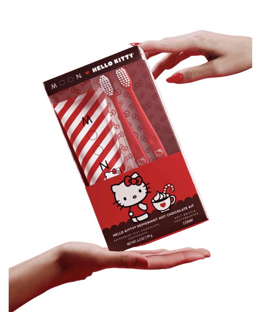 Moon Hello Kitty Peppermint Kit Cepillos Y Pasta De Dientes