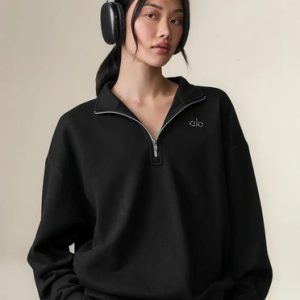 Alo Yoga Buzo Unisex Accolade 1/4 Zip Pullover Oversize